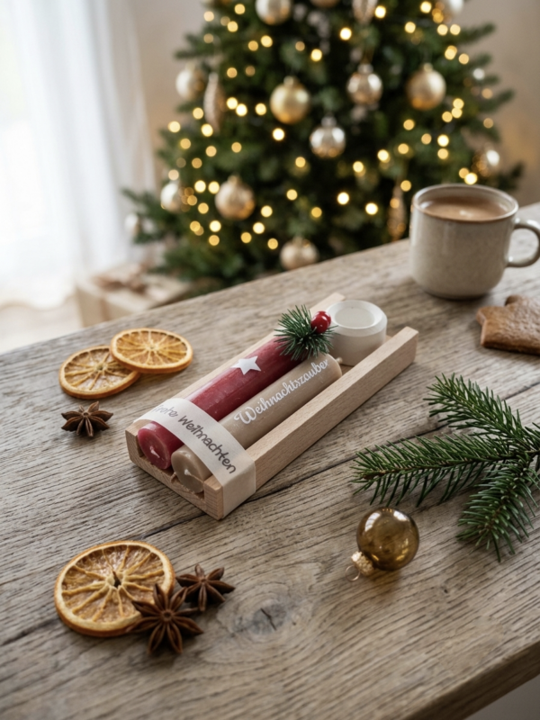 Weihnachtliches Kerzenduo